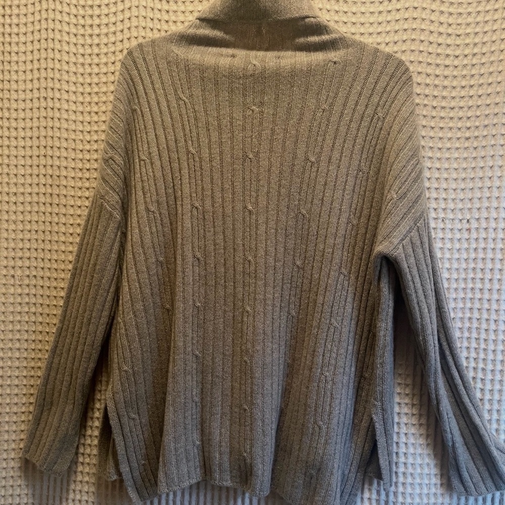 The Cashmere Project 100% Cashmere Ribbed Turtleneck Sweater – Size Small - Picture 4 of 6